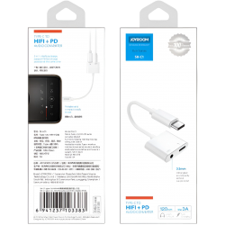 Convert Joyroom Type-C To 3.5Mm Audio + Pd Sh-C1 White